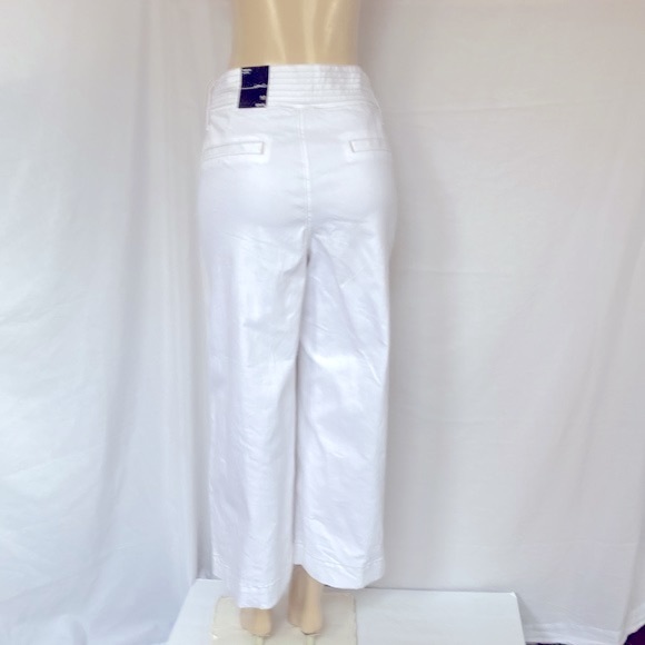 INC International Concepts Wide Leg Pants Size 16R White Color Belted NWT - Picture 6 of 8